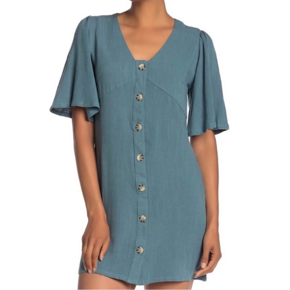 good luck gem button down dress
